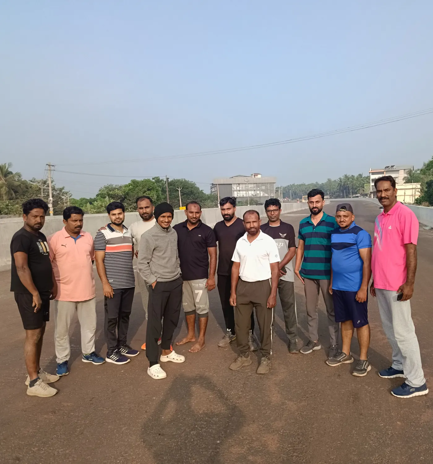 Group of men after a morning run